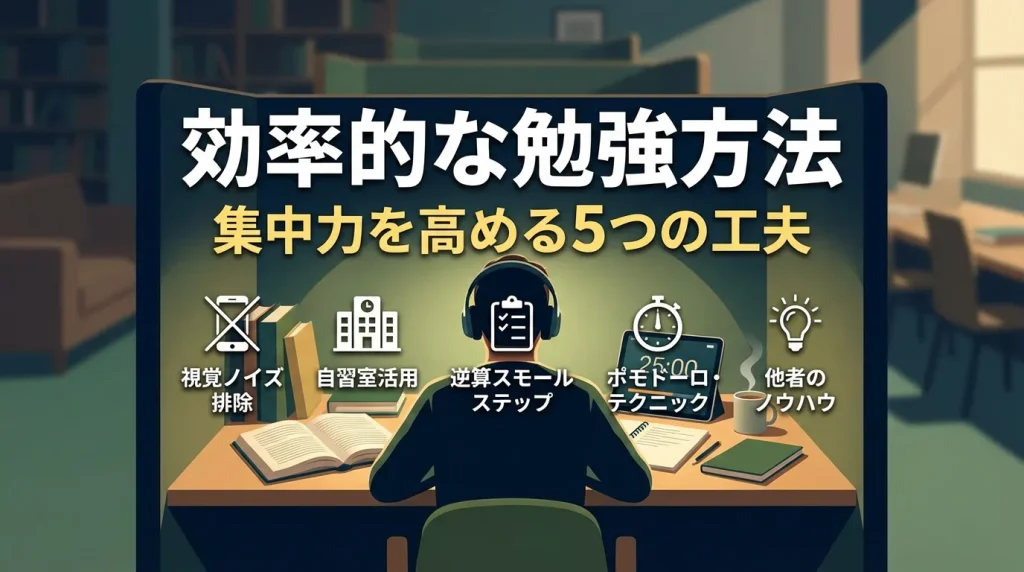 効率的な勉強方法 集中力を高める5つの工夫