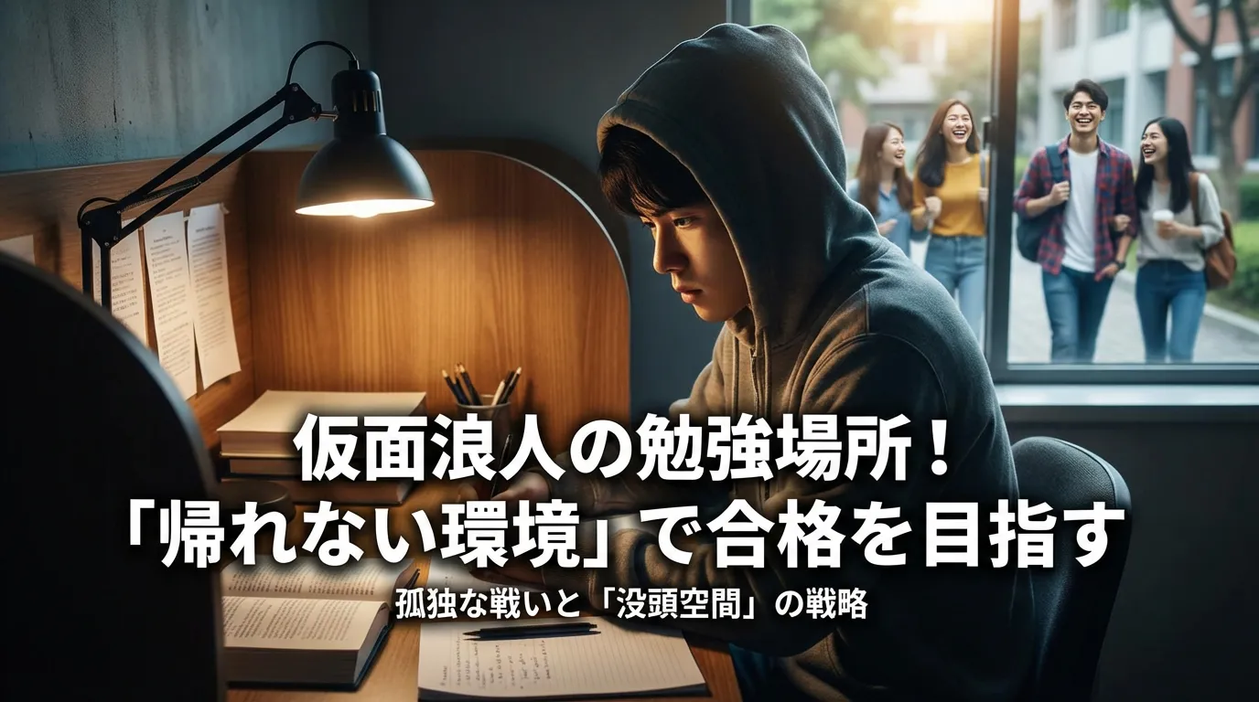 仮面浪人の勉強場所！「帰れない環境」で合格を目指す 誘惑に負けない自習室KAKOIの没頭空間