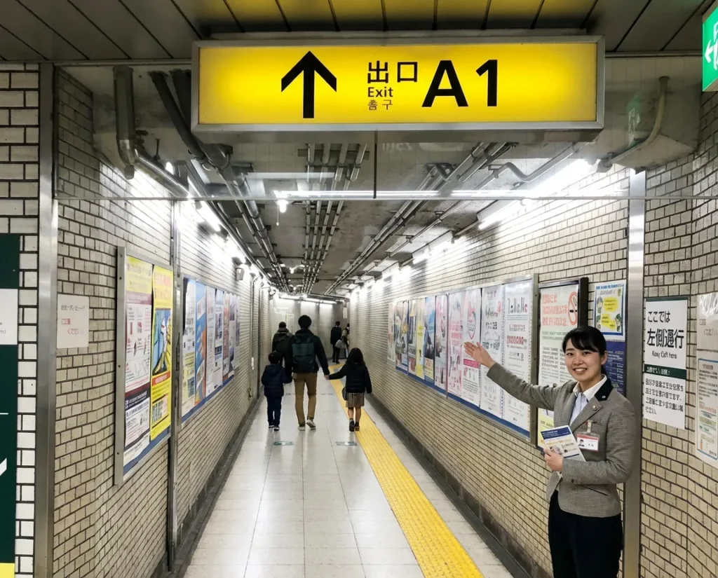 都営三田線 千石駅のA1出口(文京区 千石自習室への最寄り出口)
