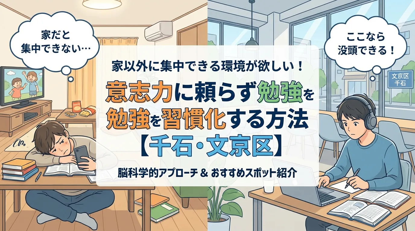 家以外の場所を探してカフェや図書館を検討している様子