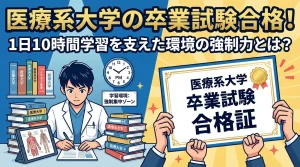 医療系大学卒業試験合格の秘訣：1日10時間の集中学習を可能にする「環境の強制力」とは