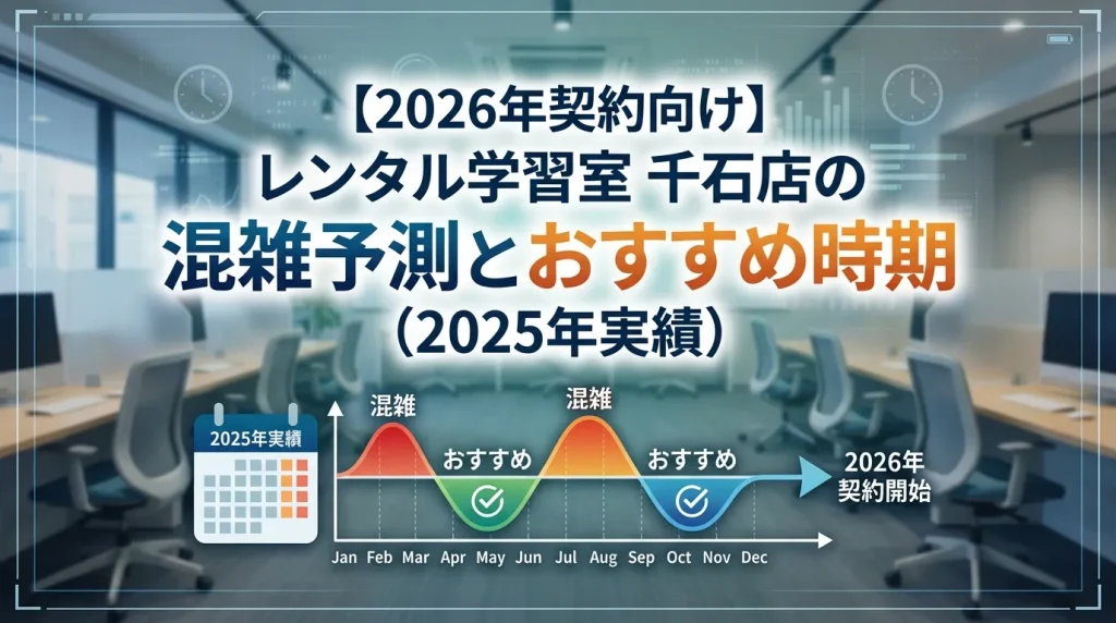 【2026年契約向け】レンタル学習室 千石店の混雑予測グラフとおすすめ時期。年間利用傾向の分析