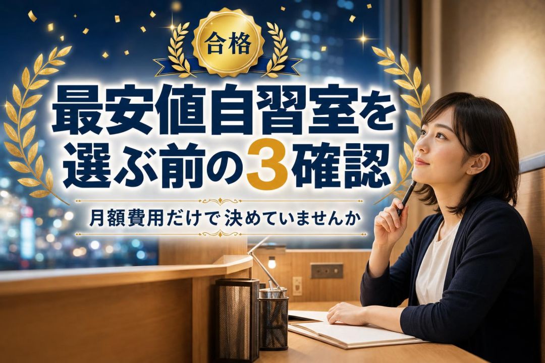最安値自習室を選ぶ前の3確認 | 自習室KAKOI
