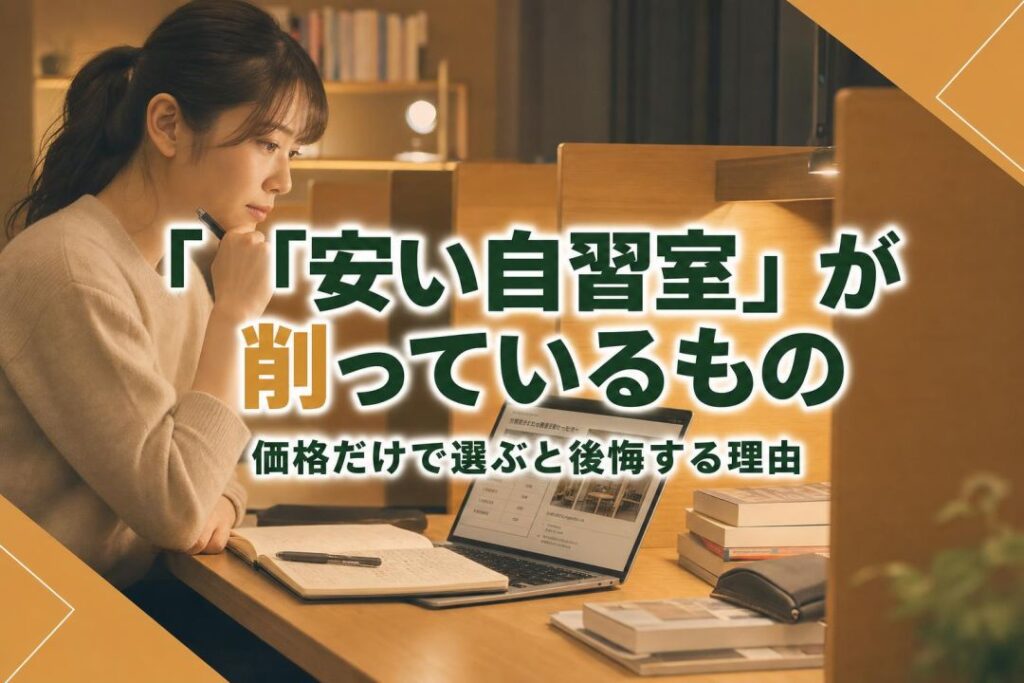 「安い自習室」が削っているもの | 自習室KAKOI