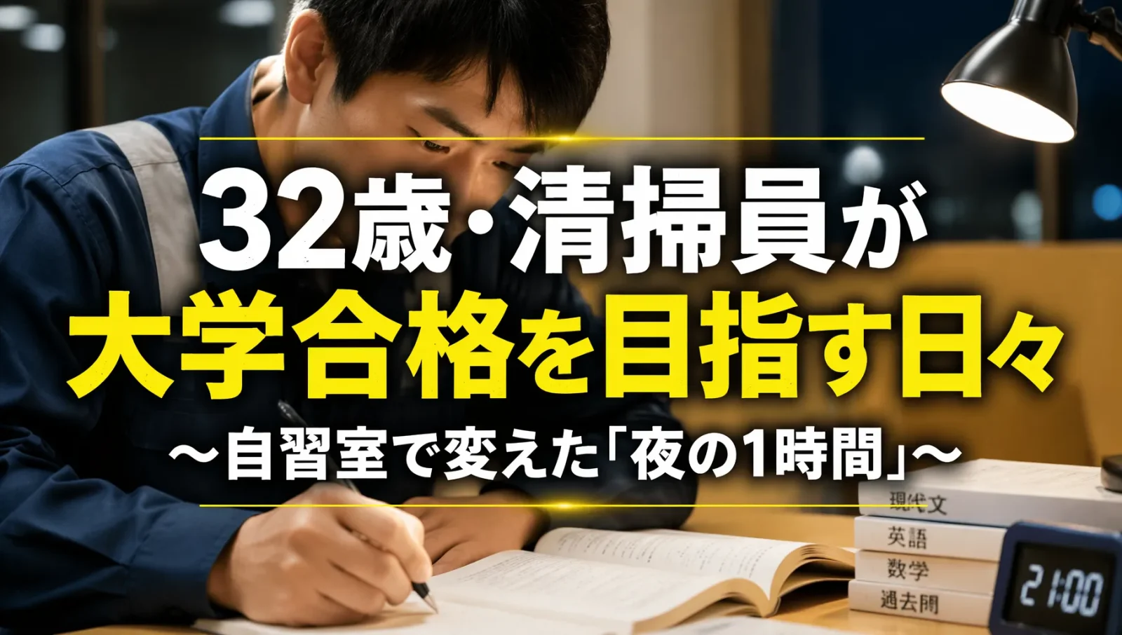 32歳清掃員が夜の1時間で大学合格を目指す|文京区の有料自習室KAKOI活用事例