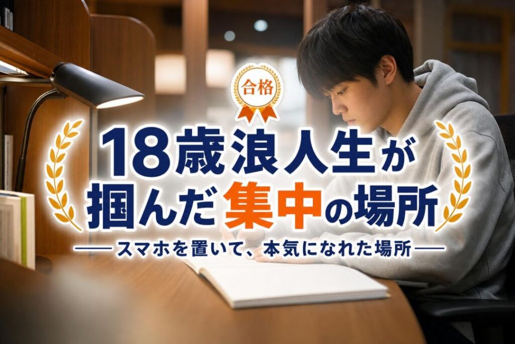 18歳浪人生が掴んだ集中の場所 | 自習室KAKOI