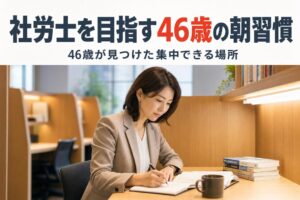 社労士を目指す46歳の朝習慣 | 自習室KAKOI