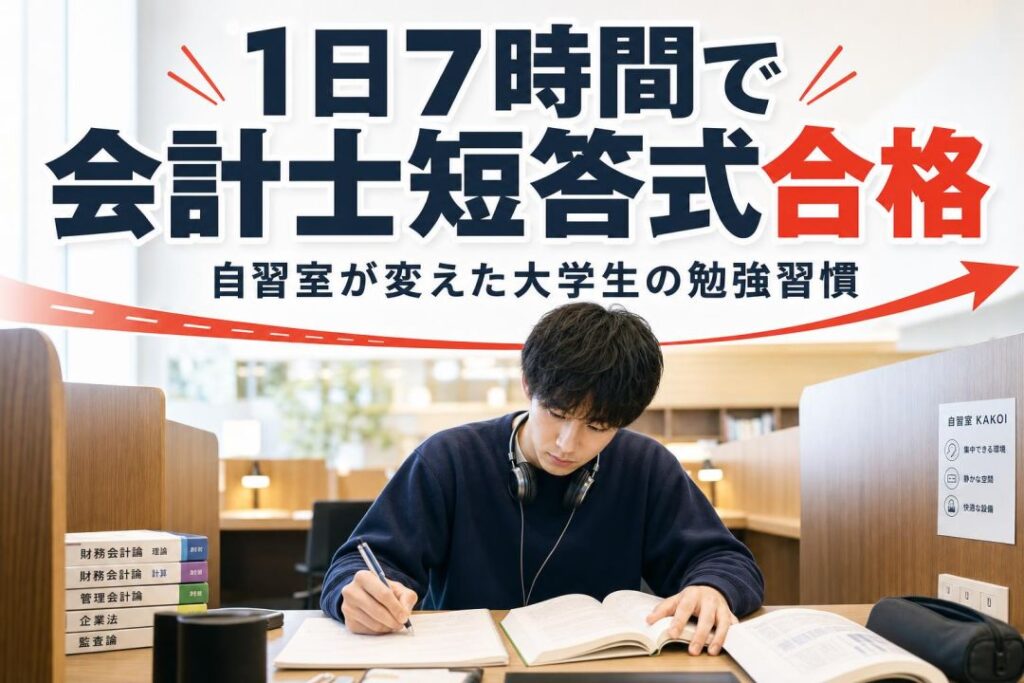 1日7時間で会計士短答式合格 | 自習室KAKOI