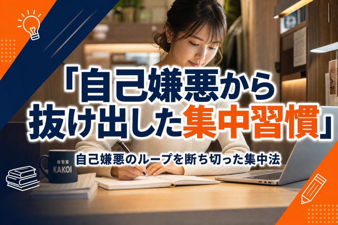 自己嫌悪から抜け出した集中習慣 | 自習室KAKOI