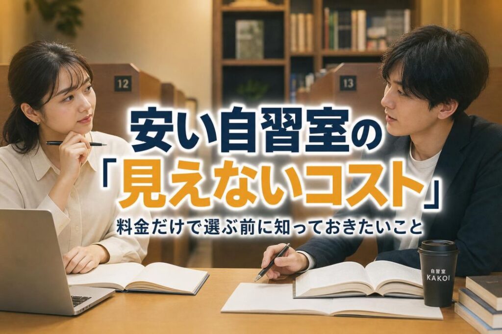 安い自習室の「見えないコスト」 | 自習室KAKOI