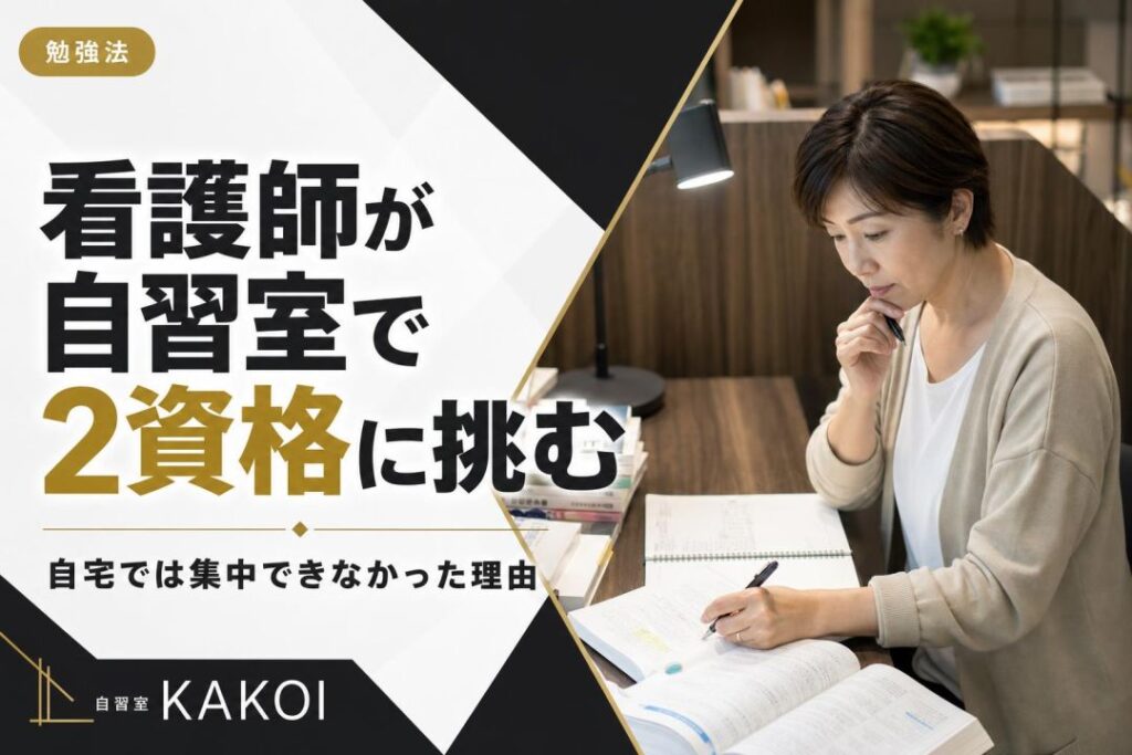 看護師が自習室で2資格に挑む | 自習室KAKOI