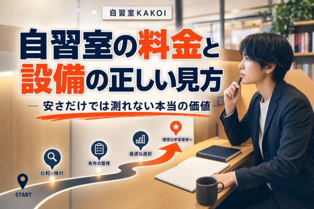 自習室の料金と設備の正しい見方 | 自習室KAKOI