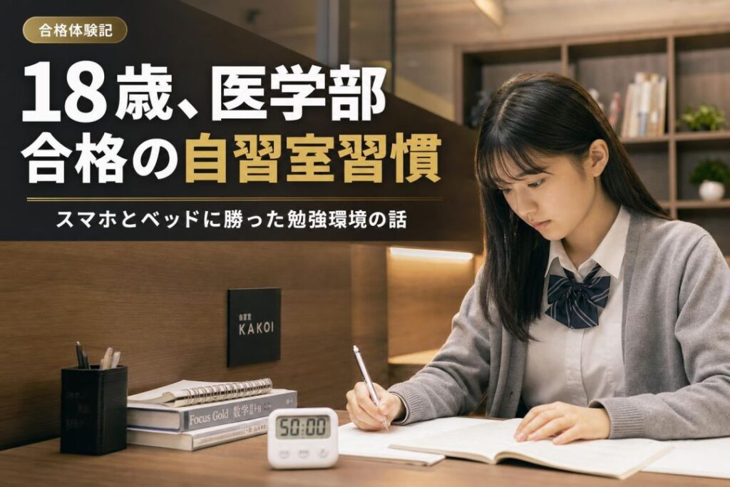 18歳、医学部合格の自習室習慣 | 自習室KAKOI