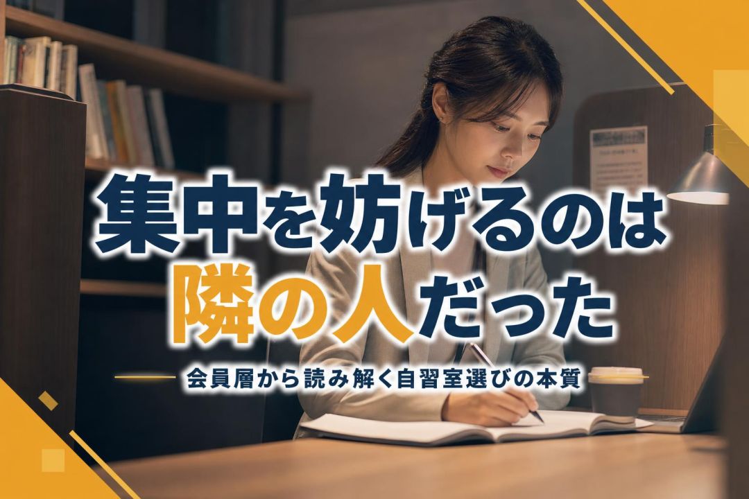 集中を妨げるのは隣の人だった | 自習室KAKOI