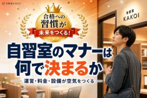 自習室のマナーは何で決まるか | 自習室KAKOI