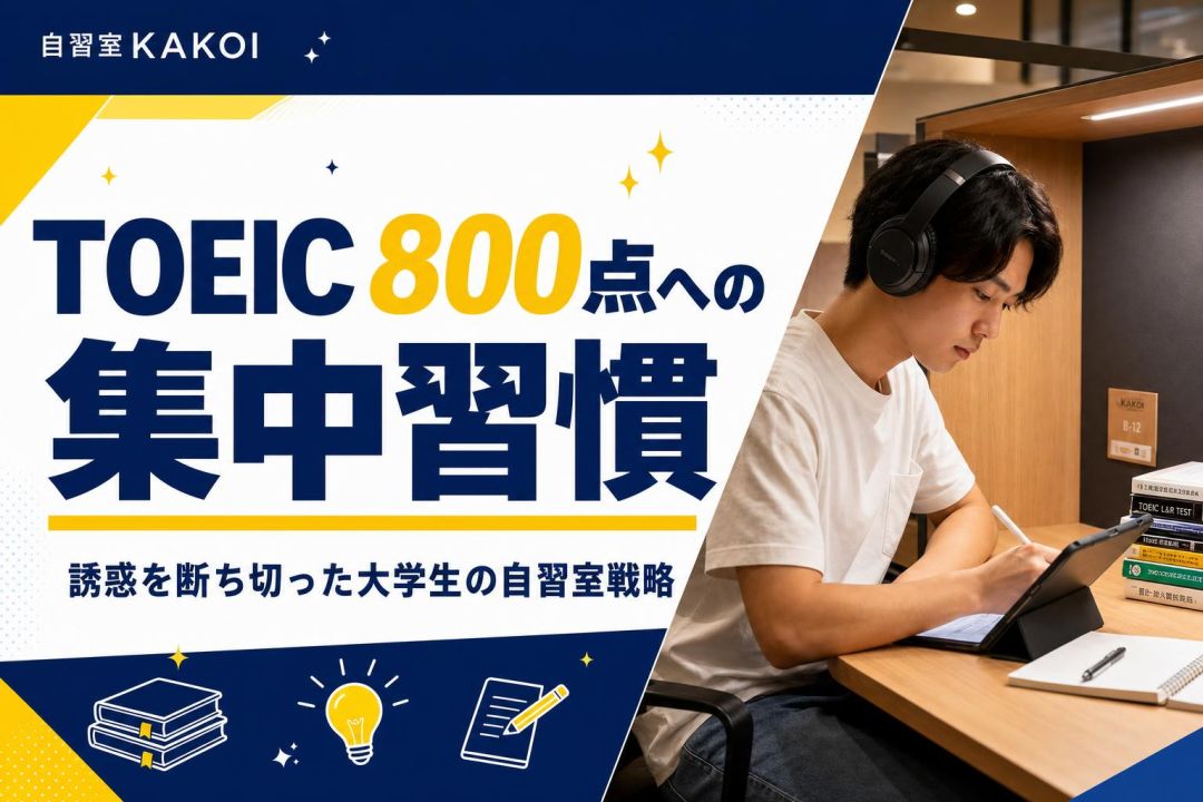 TOEIC800点への集中習慣 | 自習室KAKOI