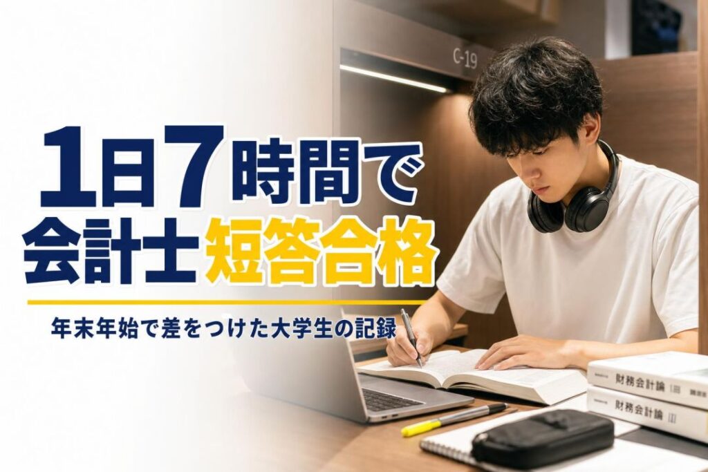 1日7時間で会計士短答合格 | 自習室KAKOI