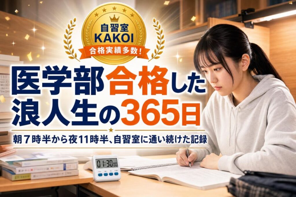 医学部合格した浪人生の365日 | 自習室KAKOI