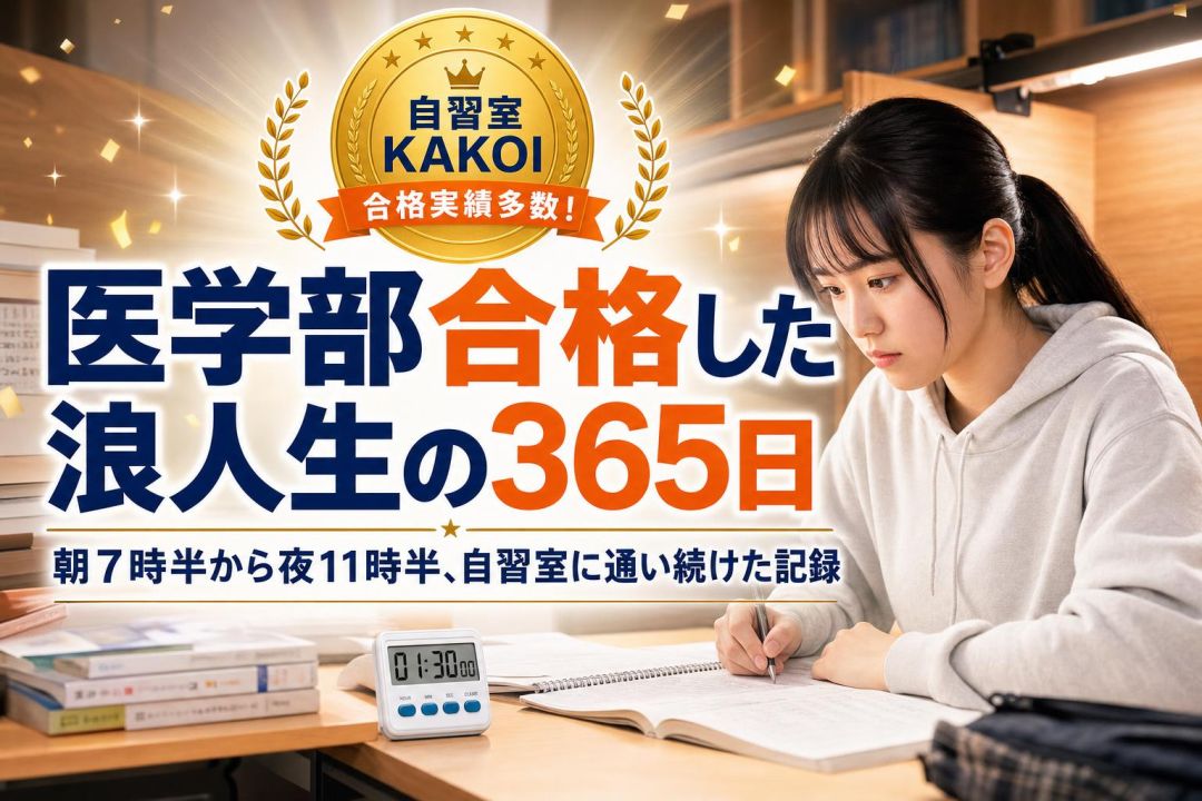 医学部合格した浪人生の365日 | 自習室KAKOI