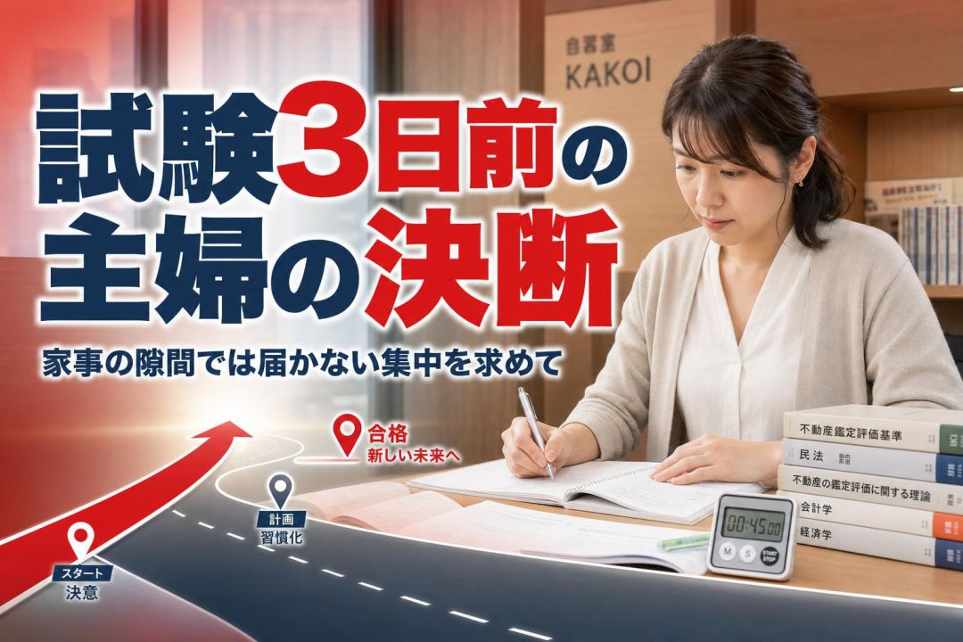 試験3日前の主婦の決断 | 自習室KAKOI