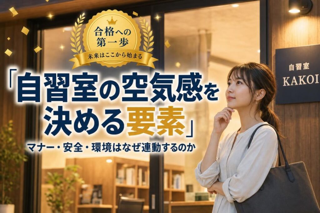 自習室の空気感を決める要素 | 自習室KAKOI