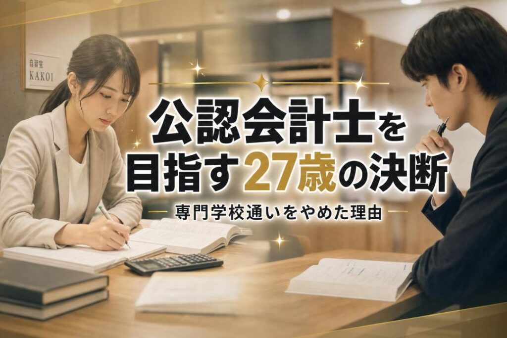 公認会計士を目指す27歳の決断 | 自習室KAKOI