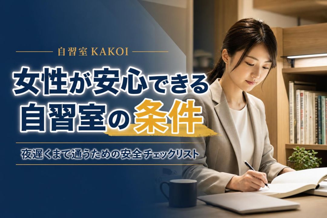 女性が安心できる自習室の条件 | 自習室KAKOI