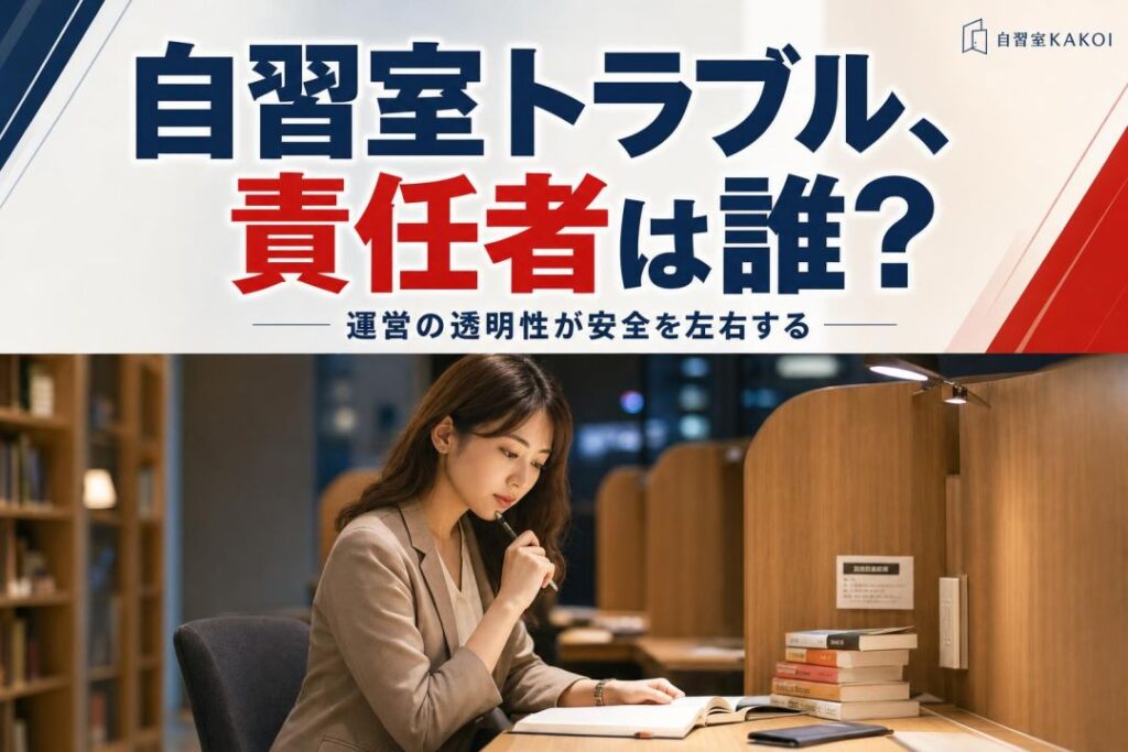 自習室トラブル、責任者は誰？ | 自習室KAKOI