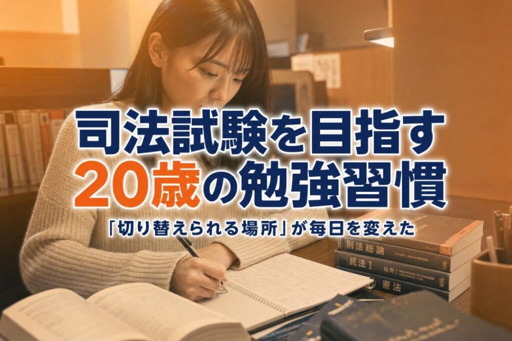 司法試験を目指す20歳の勉強習慣 | 自習室KAKOI