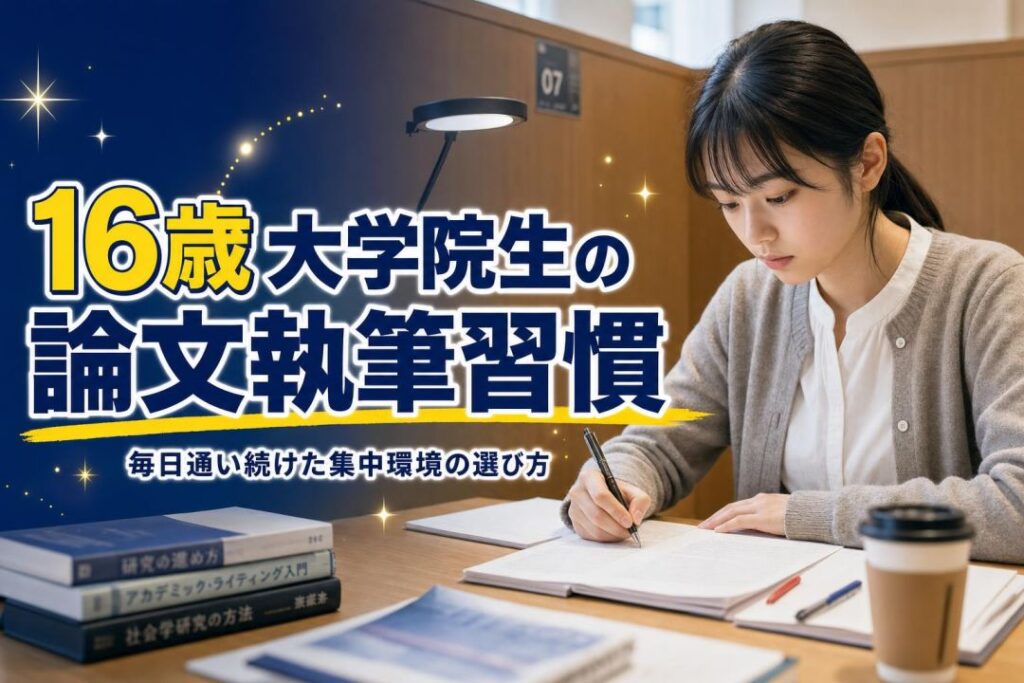 16歳大学院生の論文執筆習慣 | 自習室KAKOI