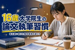 16歳大学院生の論文執筆習慣 | 自習室KAKOI