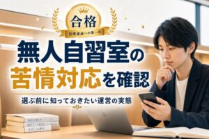 無人自習室の苦情対応を確認 | 自習室KAKOI
