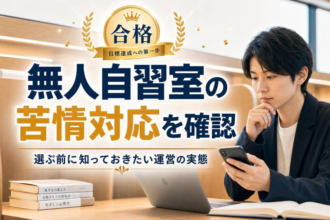 無人自習室の苦情対応を確認 | 自習室KAKOI